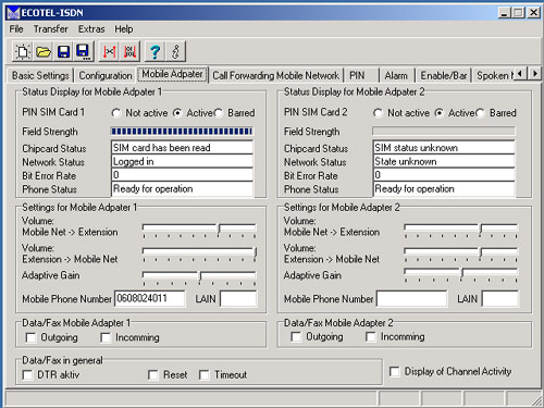 GSM brna Ecotel ISDN Twin db-konfigurace II