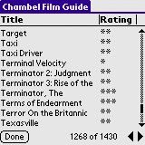Nhled aplikace Chambels Film Guide 1c8
