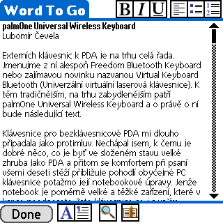 palmOne Universal Wireless Keyboard