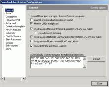 Download Accelerator - konfigurace