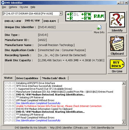 DVD Identifier