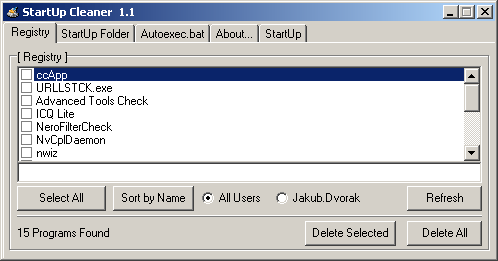 StartUp Cleaner