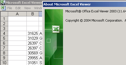 Microsoft Office Excel Viewer 2003 