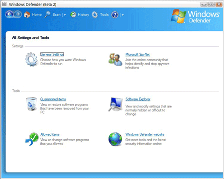 Windows Defender Beta 2 