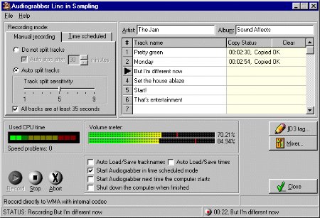 Audiograbber Line-In Sampling