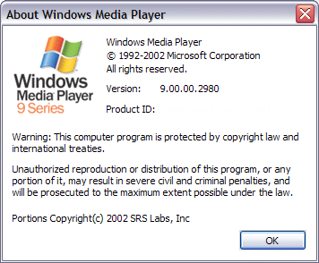 Windows Media Player 9 - finln verze
