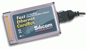 Silicom Fast Ethernet CardBus PC Card