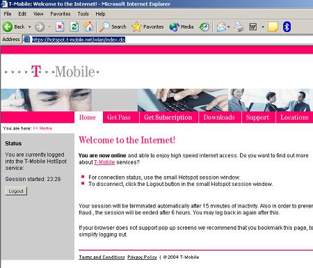 T-Mobile HotSpot Login