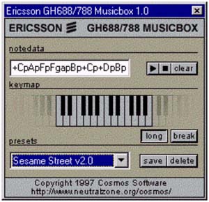 Screenshot Ericsson Music Box