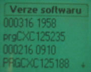 Informace o verzi firmwaru v telefonu (R320s)