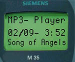 Siemens MP3 Player - detail displeje
