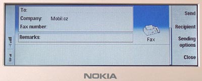 Nokia 9210-fax