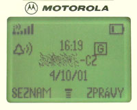 Motorola V66 indikace GPRS