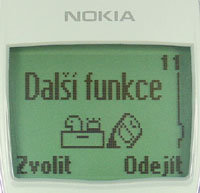 Nokia 8310 displej - Dal funkce