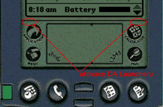 Aktivace seznamu aplikac v DA Launcheru