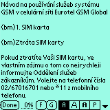 Vzhled nvodu pro pouvn slueb Eurotel GSM Global