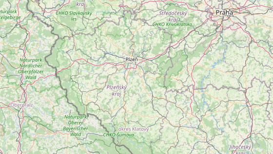 Zb�ch u Plzn� (�erven�) a Klen�� pod �ercovem (mod�e) � orienta�n� m�sta nehod