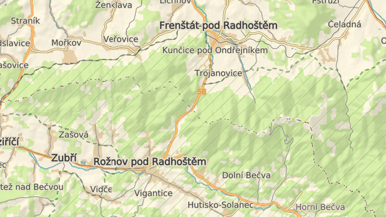 Policisté kontrolovali automobily v horském sedle Pindula (552 m.n.m) na silnici I/58 mezi Frenštátem pod Radhoštěm a Rožnovem pod Radhoštěm.