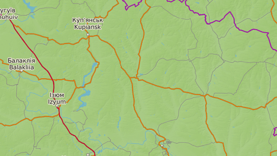 Msto Svatove le v Luhansk oblasti asi 80 km vchodn od Izjumu.