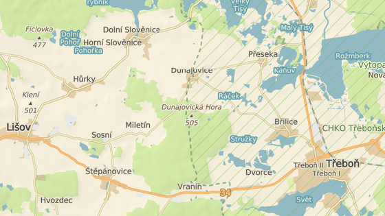Nehoda se stala mezi obcemi Dunajovice a Horn Miletn.