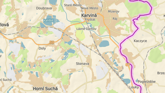 V souasnosti se ern uhl t v Dole SM sever a jih (ern znaky), zvauje se vak obnoven v Dole Darkov (erven znaka) a v Dole SA (modr znaka).