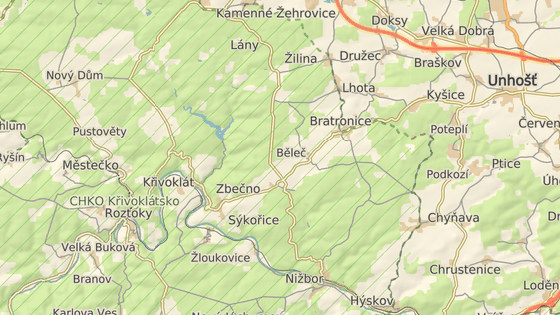 Místo nehody mezi obcemi Lány a Nižbor. Místo nehody mezi obcemi Lány a Nižbor.