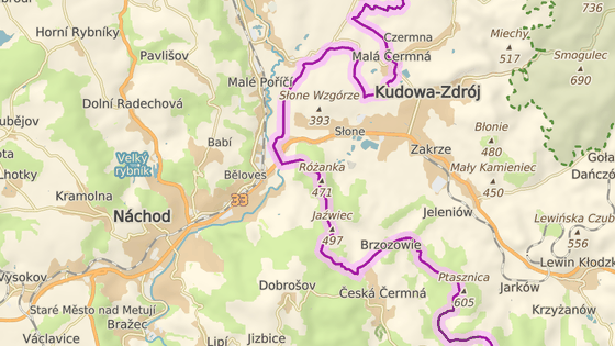 Náchod, Slone a Kudowu Zdrój v minulosti spojovala železnice.