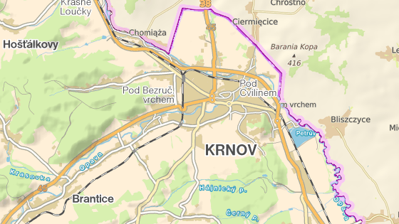 Kabtv kopec le na okraji Krnova, dve tam byla stelnice Rud armdy.