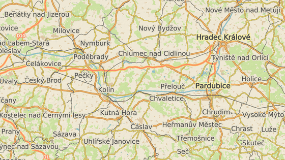 Modrá značka - Kladruby nad Labem, červená značka - Slatiňany Modrá značka - Kladruby nad Labem, červená značka - Slatiňany