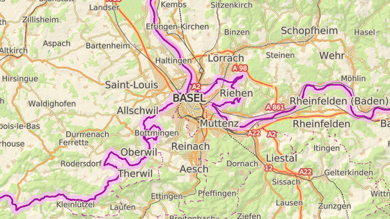Modrý bod označuje letiště Basel-Mulhouse, na nějž letoun mířil. Od místa nehody je vzdálené zhruba šestnáct kilometrů. Modrý bod označuje letiště Basel-Mulhouse, na nějž letoun mířil. Od místa nehody je vzdálené zhruba šestnáct kilometrů.