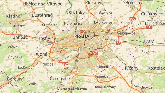 Ulice Bukov&aacute; v Praze (orientačn&iacute; bod)