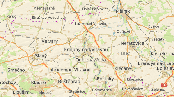 Mapa samosb�r� �esneku ve St�edo