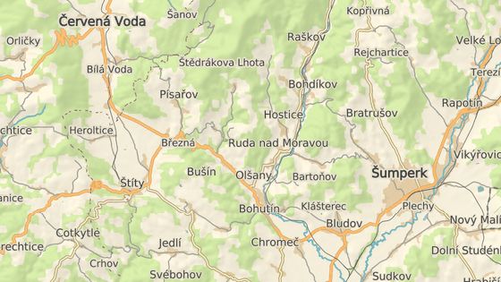 Úsek silnice I/11, kde se nehoda stala. Úsek silnice I/11, kde se nehoda stala.