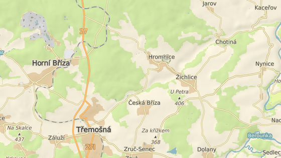 Řidič jel od obce Hromnice směrem na Býkov.