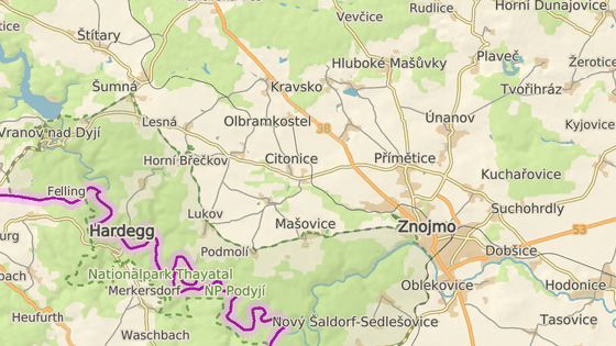Nehoda se stala mezi obcí Citonice a křižovatkou na Znojmo.