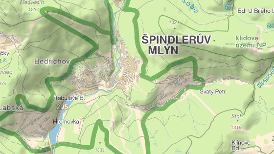 Místo propojení areálů Medvědín a Svatý Petr u Labské přehrady. Místo propojení areálů Medvědín a Svatý Petr u Labské přehrady.