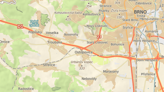 Kamiony se srazily na 190. kilometru D1 směrem na Brno