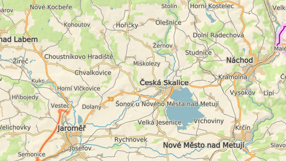 Hldka pronsledovala idie 15 kilometr, a to od Vysokova (erven znaka) a na Jakubsk Pedmst v Jaromi (modr znaka).