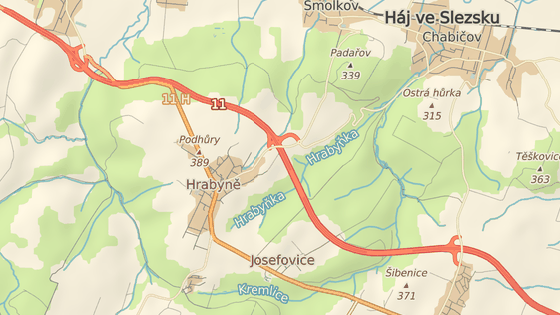Na silnici I/11 u Hrabyně se jezdí jen jedním pruhem. Na silnici I/11 u Hrabyně se jezdí jen jedním pruhem.