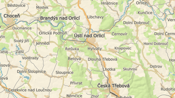 Ústí nad Orlicí (orientační bod nehody) Ústí nad Orlicí (orientační bod nehody)