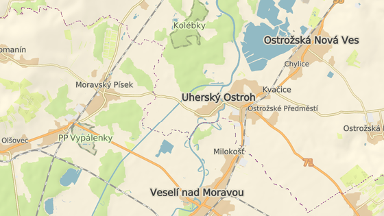 Nehoda se stala na silnici mezi Uherskm Ostrohem a Moravskm Pskem.