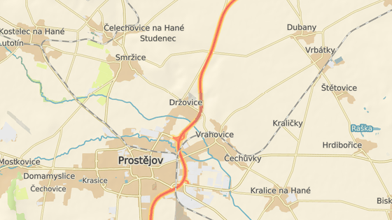 Nehoda se stala zhruba v polovin cesty z Drovic na Prostjov.