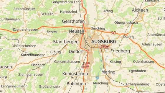 Msto Augsburg, kde se uskutenil 69. sjezd sudetskch Nmc.