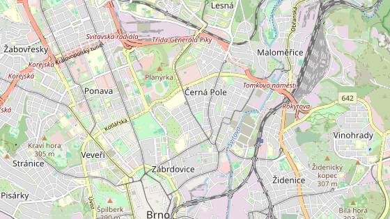 Úsek s novým vyhrazeným pruhem pro MHD a cyklisty. Úsek s novým vyhrazeným pruhem pro MHD a cyklisty.