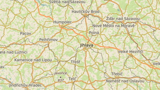 Lokalita Čertův Hrádek se nachází jen pár kilometrů západně od Jihlavy.
