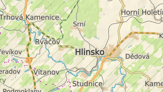 Nehoda se stala mezi obcemi Hlinsko a Srn.