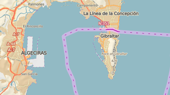Gibraltar se nachz na jihu panlska, od roku 1713 pat Velk Britnii