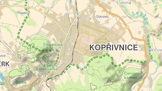 Bývalý skiareál fungoval na svahu Červeného kamene na okraji Kopřivnice. Bývalý skiareál fungoval na svahu Červeného kamene na okraji Kopřivnice.