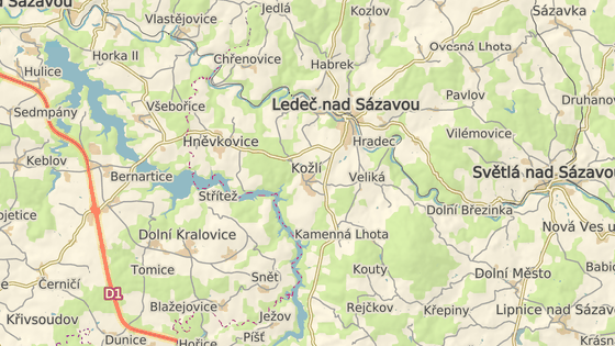 Největší jeskyně Ledečského krasu. Dvě jsou přímo v Ledči nad Sázavou (Pod Šeptouchovem červeně, na Hůrce modře), Čertovy díry (zelená značka) jsou pak ve skále nad Želivskou nádrží. Největší jeskyně Ledečského krasu. Dvě jsou přímo v Ledči nad Sázavou (Pod Šeptouchovem červeně, na Hůrce modře), Čertovy díry (zelená značka) jsou pak ve skále nad Želivskou nádrží.