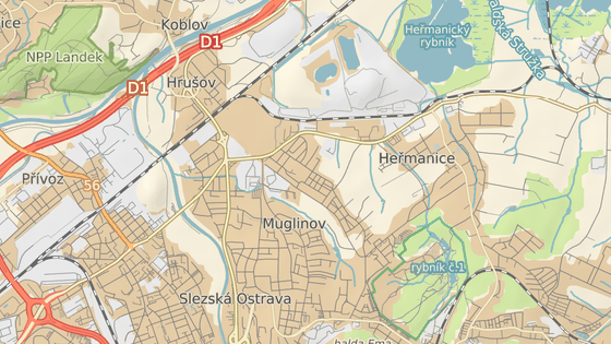 Problmy se dajn tkaj sti Hruov v obvodu Slezsk Ostrava.